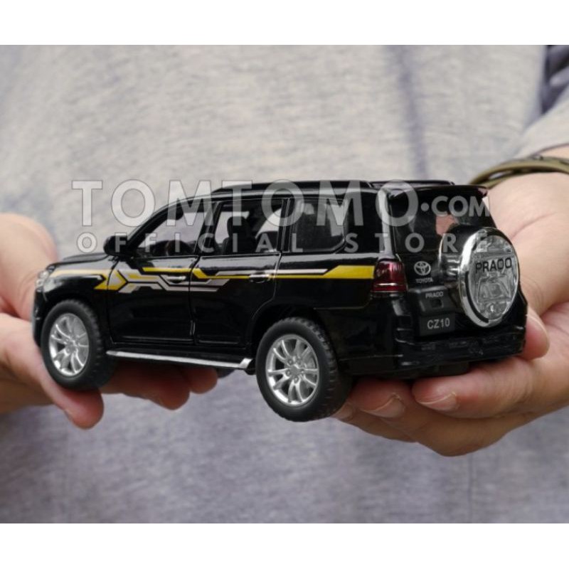 TOYOTA LAND CRUISER PRADO TOMTOMO MOBIL JEEP DIECAST MINIATUR MAINAN - HITAM