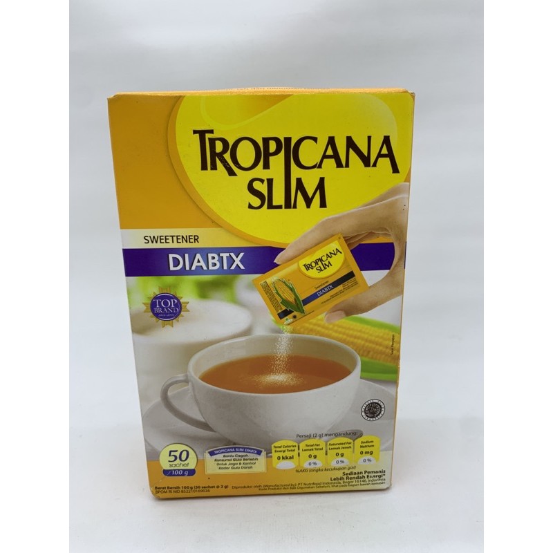 Tropicana slim GULA DIABTX BOX 50x2g barcode 749921000323