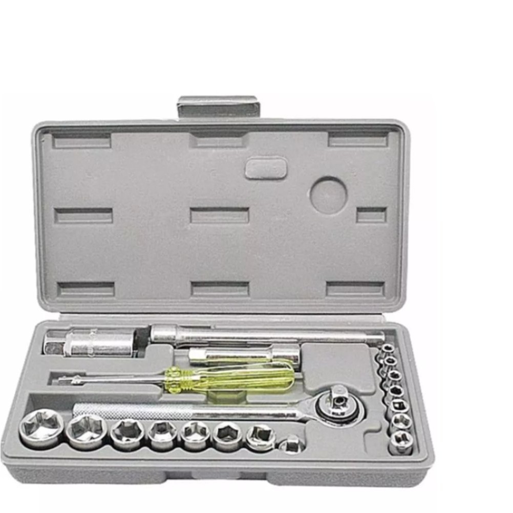 ED012 - KUNCI SOCKET WRENCH SET 21PCS - OBENG SOCK TYPE 21PCS