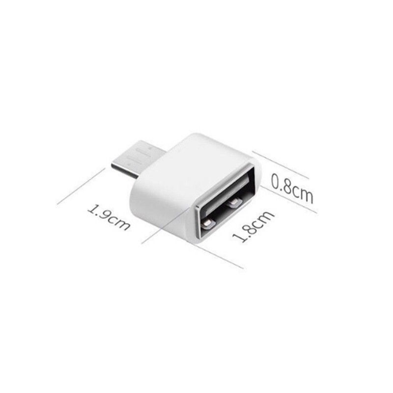 2pcs Adapter Micro USB &amp; Type-C Male to USB 2.0 Female OTG Converter Untuk Android