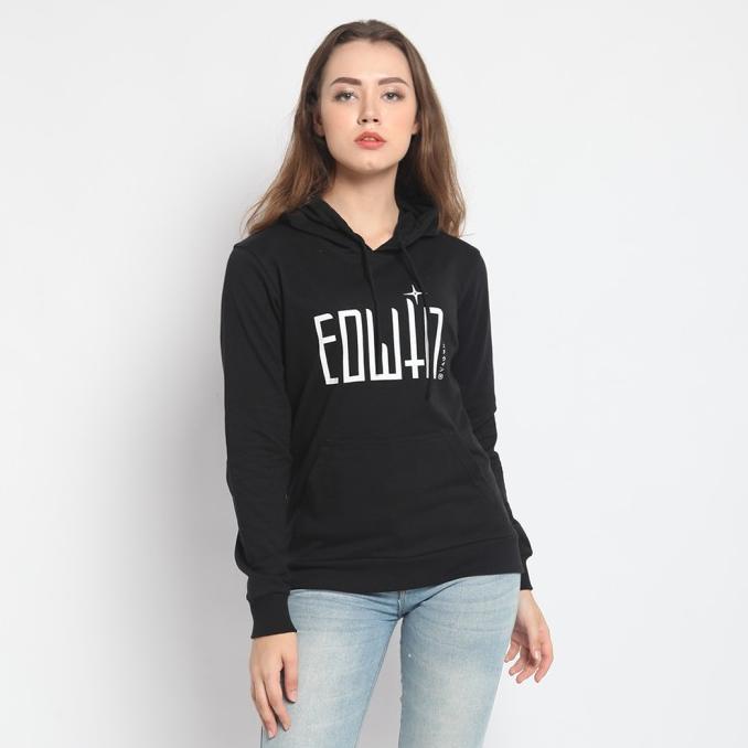 Hoodies 4.0 Edwin Ktn Black Outer Wanita Ls - Hoodie Edwin Jeans