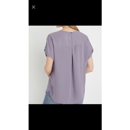 Maurices Zipper Back Jumbo Blouse MRCS Lilac