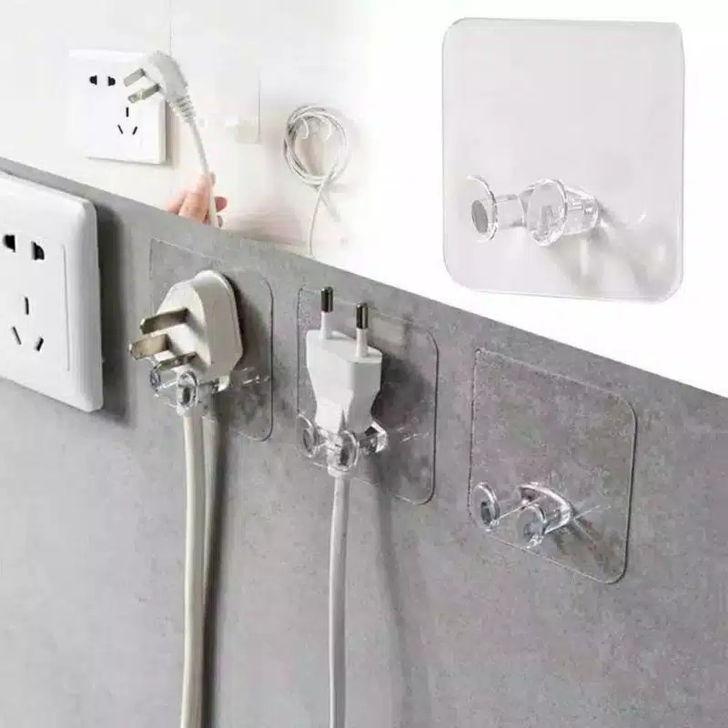 Ha51 Gantungan Kepala Kabel Colokan Listrik Gantungan Kunci Baju Pakaian Alat Dapur Multi Fungsi