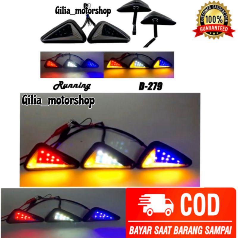 Sen Tempel Motor Fairing LED Segitiga CR7 Running sen-senja Universal Vixion R15 R25 Cbr