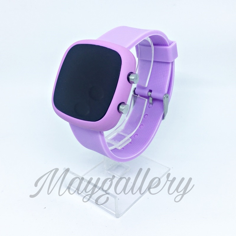Jam Tangan Led Watch Oval (Free Gift)-Lilac