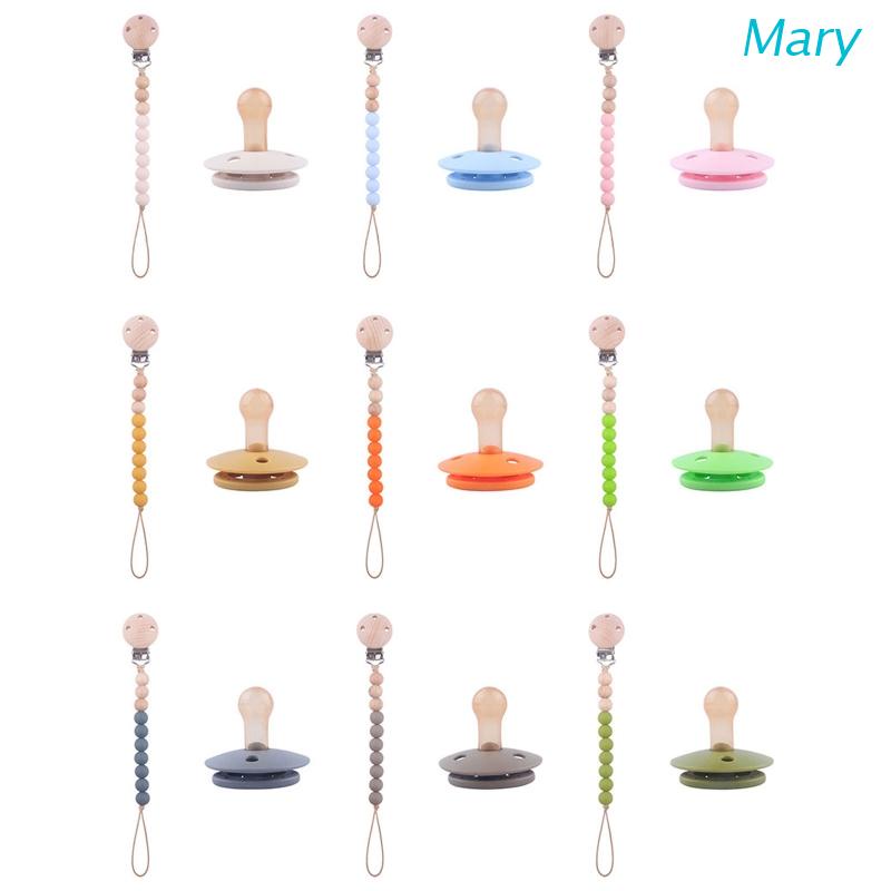 Mary Klip Rantai Manik Silikon BPA Free Holder Dot Empeng Bayi