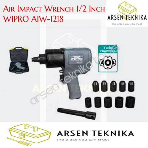 Air Impact Wrench Twin Hammer Set 1/2 Inch Wipro AIW 1218 AIW1218 WIPRO