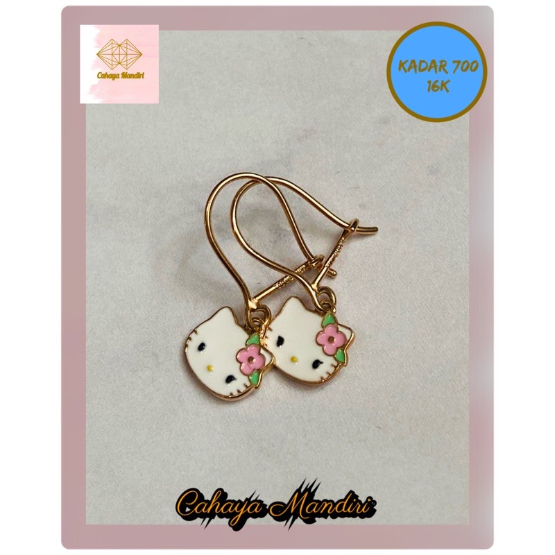 Anting emas anak kadar 700 (16K) Berat +/- 1,25 Gram