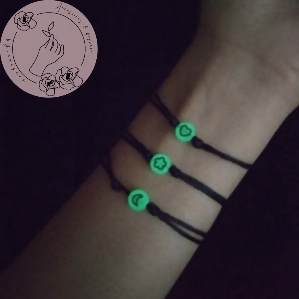 gelang glow in the dark | gelang aesthetic | glow in the dark | gelang | gelang tangan wanita | kado