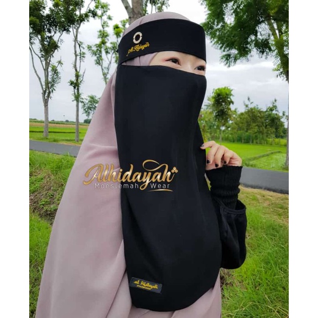 New niqob plat bordir bulet hijab by alhidayah collection temboro