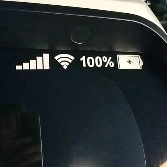 Siker Viral Baterai Wifi Sinyal HP Phone Viral Cutting Sticker Mobil Motor