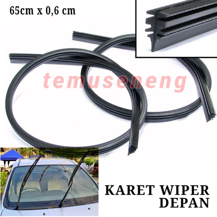 2Pcs Karet Wiper Depan Belakang Kaca Mobil Universal Murah