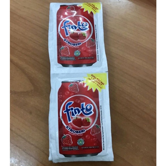 

Serbuk Minuman Instan Finto Rasa Strawberry Segar Eceran Kemasan 8 gr