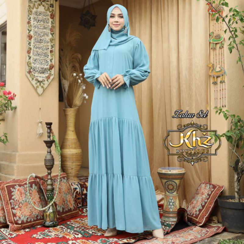 Zahra set by khz - syari Termurah