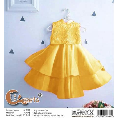 Dress Anak Gaun Pesta Anak Jiajia Dress gold cs