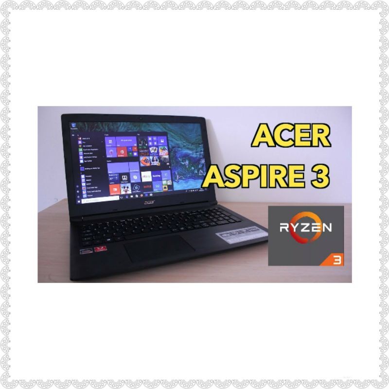 Laptop Acer Aspire 3 A314-22 AMD Ryzen 3-3250U | RAM 4GB | SSD 512GB | Windows 10 | Garansi Resmi