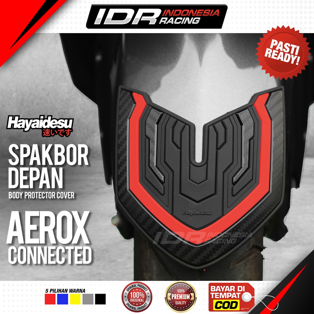 Hayaidesu AEROX Connected Spakbor Depan Front Fender Cover Body Protector Aksesoris Yamaha