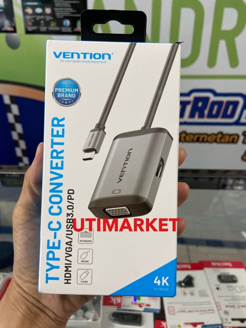 USB TYPE C TO HDMI VGA USB 3.0 PD ADAPTER-VENTION TFA