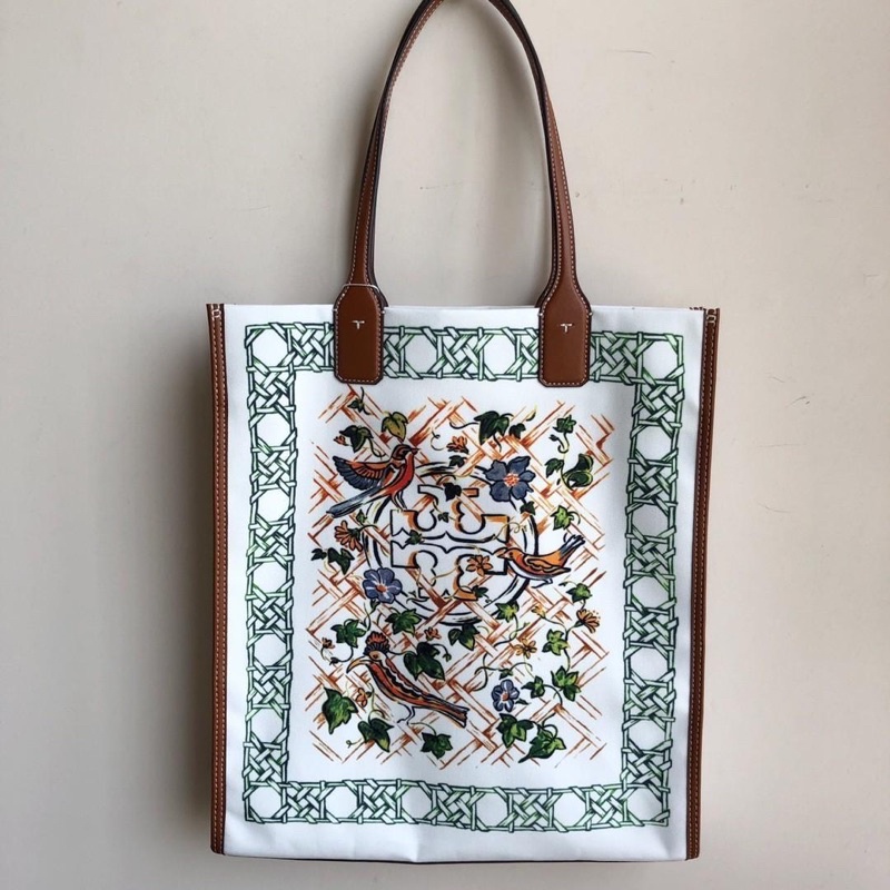 Tory Burch Ella Printed Canvas Tall Tote Bag