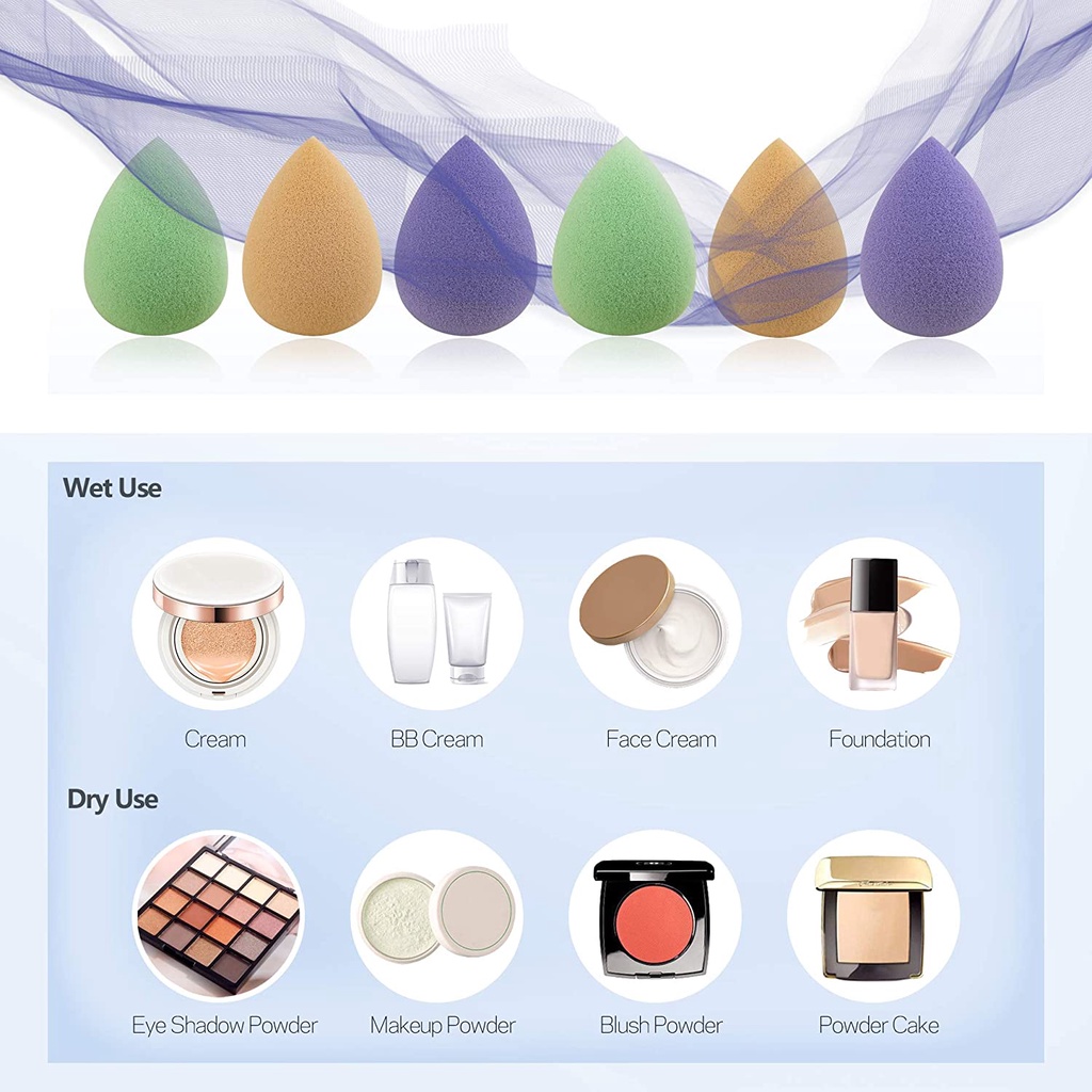 5Pcs / Boxed Mini Soft Makeup Sponge Blender