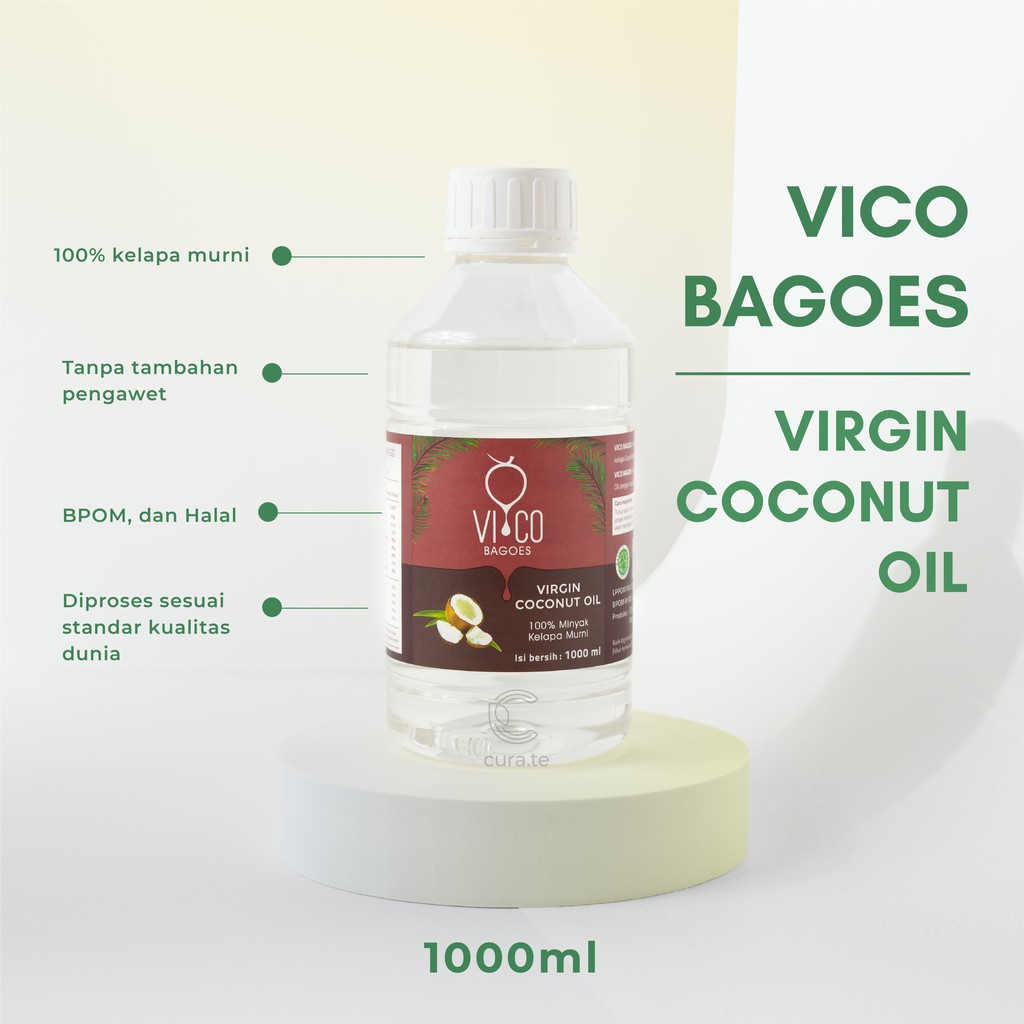 VCO Minyak Kelapa Murni 1000 ml | Virgin Coconut Oil | VICO Bagoes