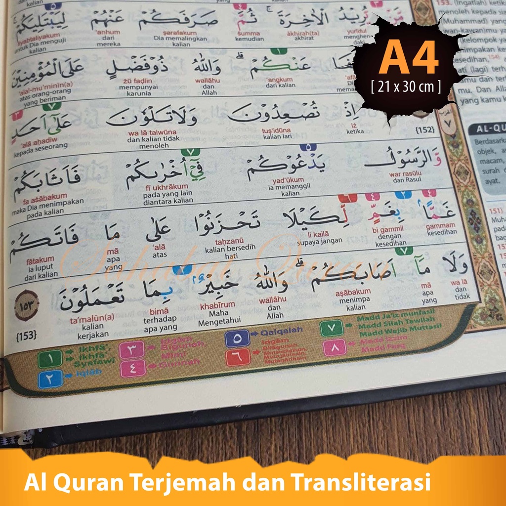 Jual Al Quran An Nur A Al Quran Terjemah Dan Transliterasi Latin Al Quran Tajwid Warna Ukuran