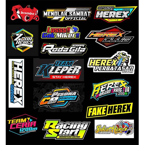 STIKER HEREX RACING TIGER MP MOTOR CB DRAG BIKE RACINGHELL