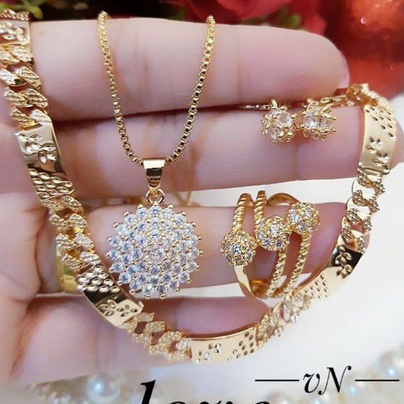 Xuping set perhiasan lapis emas 24k 0513l