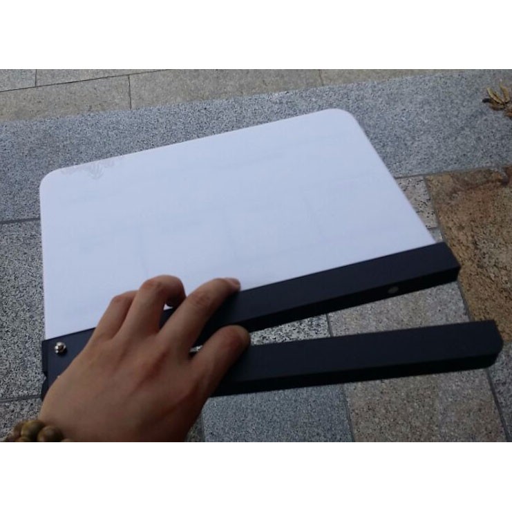 Profesional Clapper Board Cinema / Movie Slate / Acrylic Dry Erase Director - White