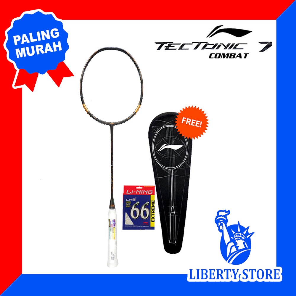 Raket Badminton ORIGINAL LINING TECTONIC 7 COMBAT + TAS + SENAR