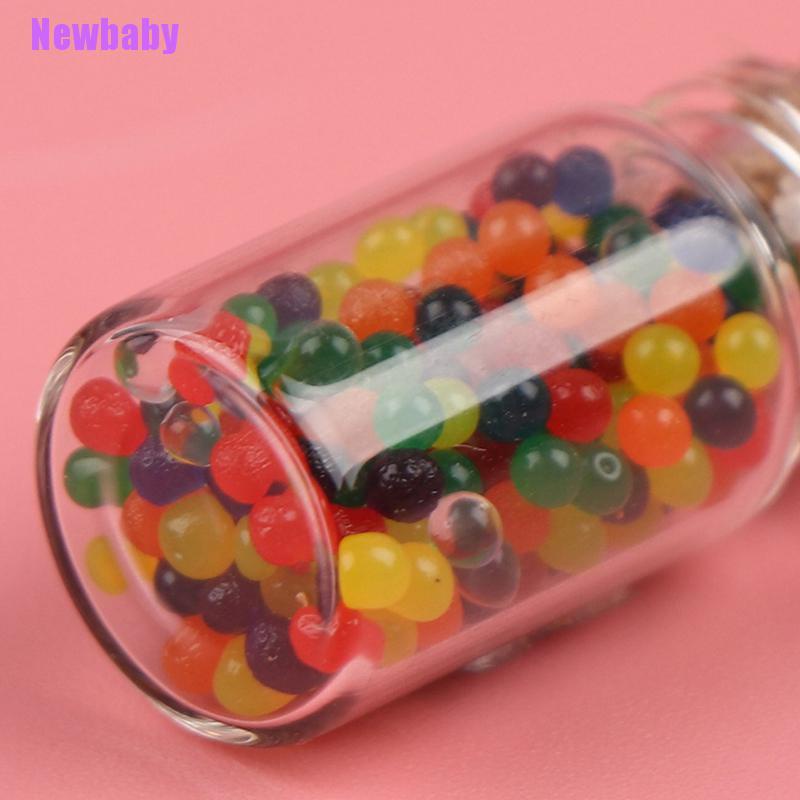 (Newbaby) 10pcs / Set Mainan Miniatur Toples Kaca Bahan Resin Skala 1: 12 Untuk Aksesoris Rumah Boneka