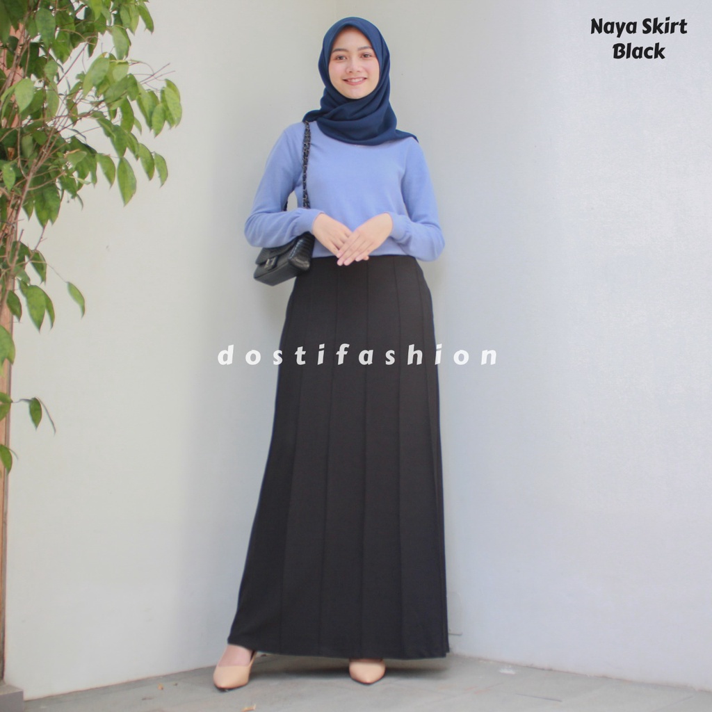 ROK SPAN HITAM / ROK KERJA PANJANG HITAM FORMAL RESMI / ROK KULIAH / ROK SIDANG / ROK KANTOR