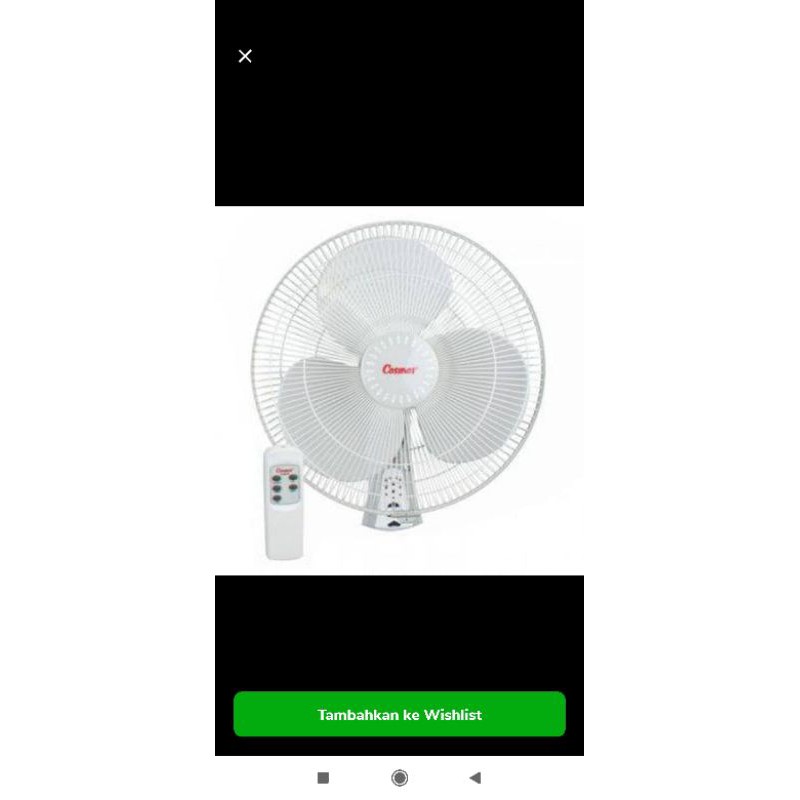 Kipas Angin Dinding/Wall Fan Cosmos Remote WFCR 16"