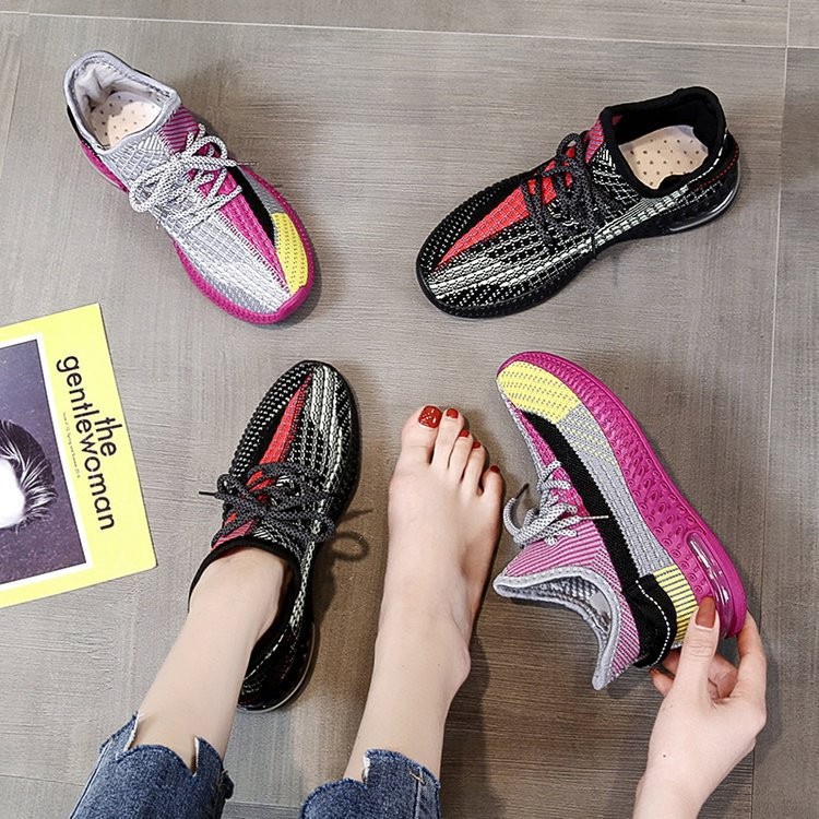 NEW ARRIVAL - Sepatu Sneakers Running Wanita Import - AMARANT