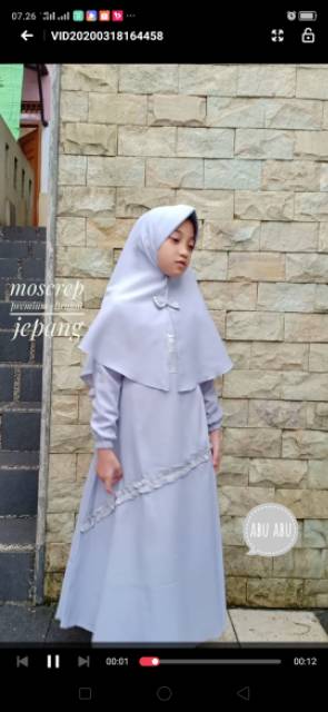 GAMIS FATIMA ANAK / SYAR,I ANAK PUTRI / BAJU MUSLIM ANAK