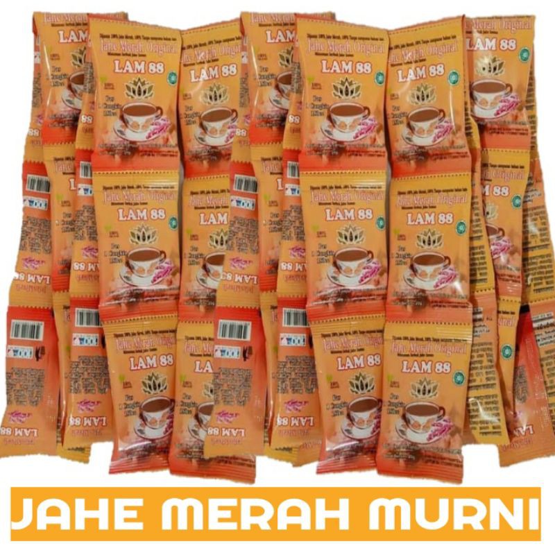 jahe merah instan 1 sachet minuman jahe merah murni