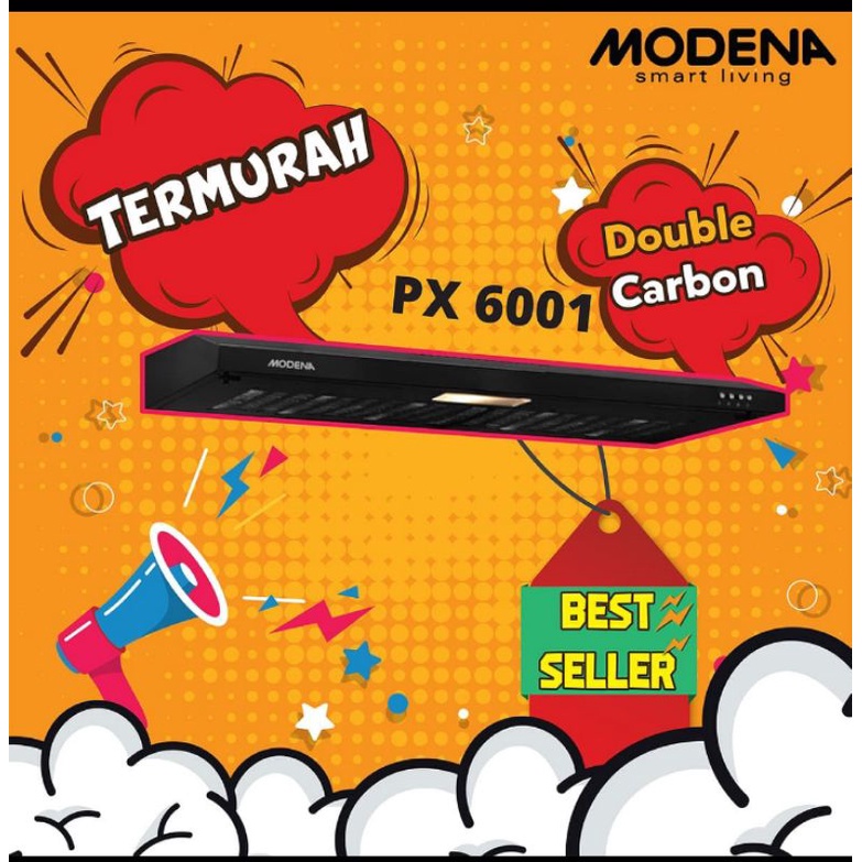 Cooker Hood Modena PX 6001 Hitam / LED / 60 cm