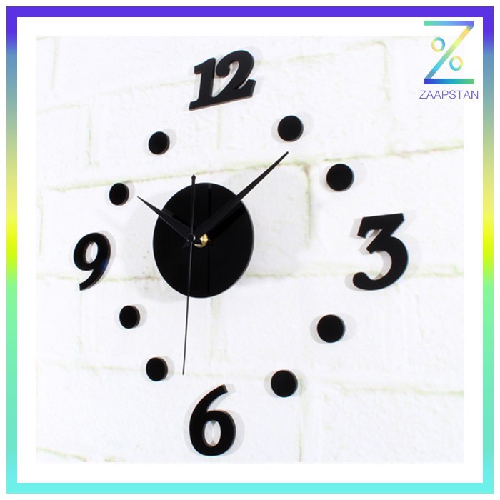 Jam Dinding DIY Giant Wall Clock Quartz Creative Design 30-50cm - DIY-