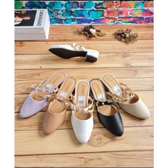 ABBUSHOES BR 01 bapau stut silang  3cm untuk wanita