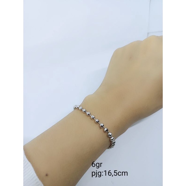 gelang  tangan wanita perak925 asli lapis emas/gelang discoball 1bel/gelang silver925 asli/gelang fashion wanita