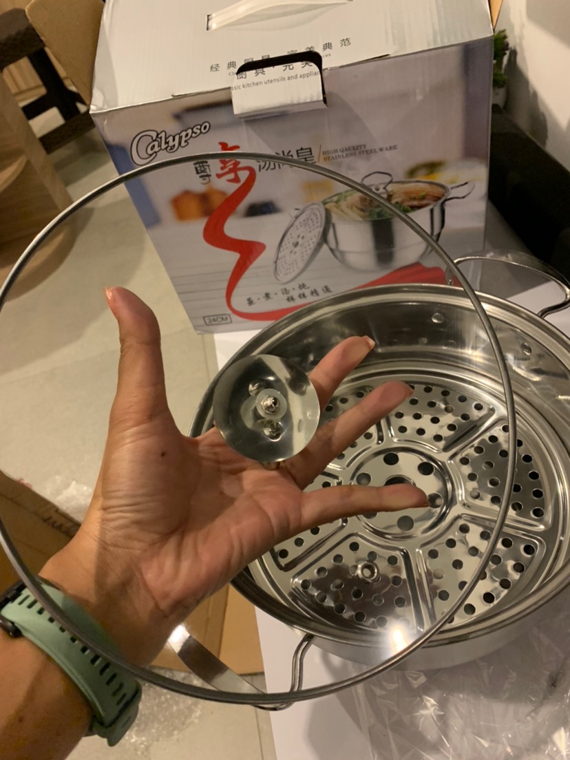 Panci Kukus Tutup Kaca Kecil Stainless Murah / Panci Kukusan Tutup Kaca Stainless Stell 24 Cm