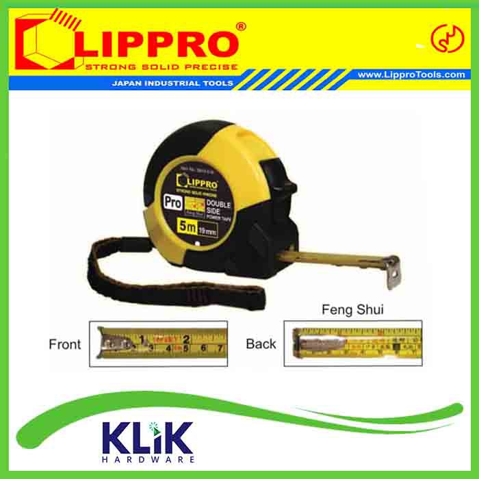 Lippro Roll Meter Fengsui 3 meter x 16 mm - Rol Meteran Double Side Tape