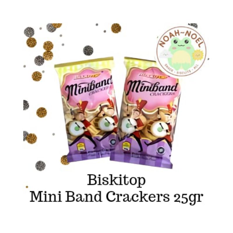 

NN - BISKITOP Mini Band Crackers 25gr Biskuit rasa Susu manis Cemilan anak