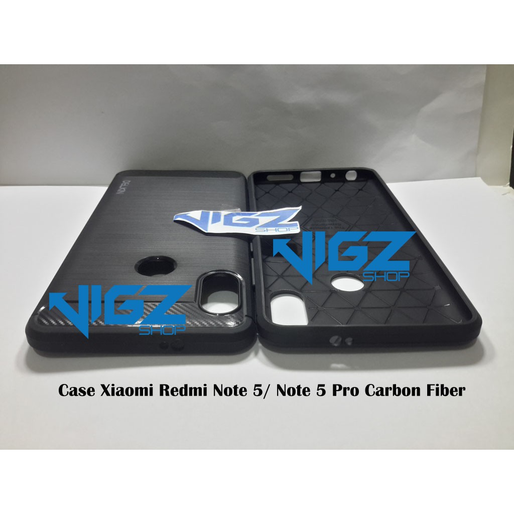 Case Xiaomi Redmi Note 5 Note 5 Pro Carbon Fiber Slim Delkin Original