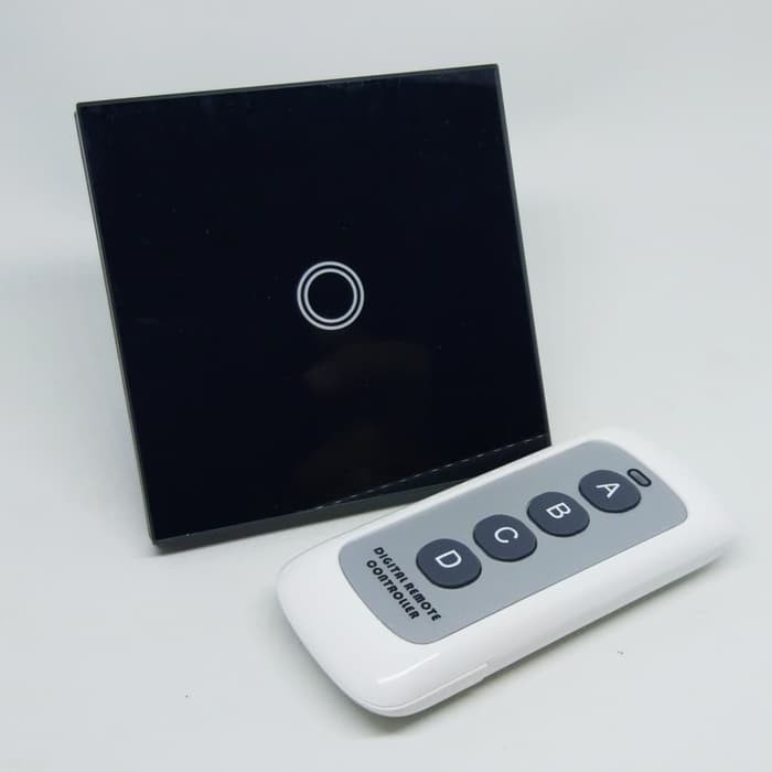Saklar - Perlengkapan Listrik - Saklar Broco Touch Switch Saklar Lampu 1 Gang ....... Bonus Remote