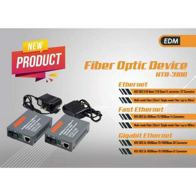 Netlink HTB-3100 Converter Fiber Optic to Fast Ethernet 25KM