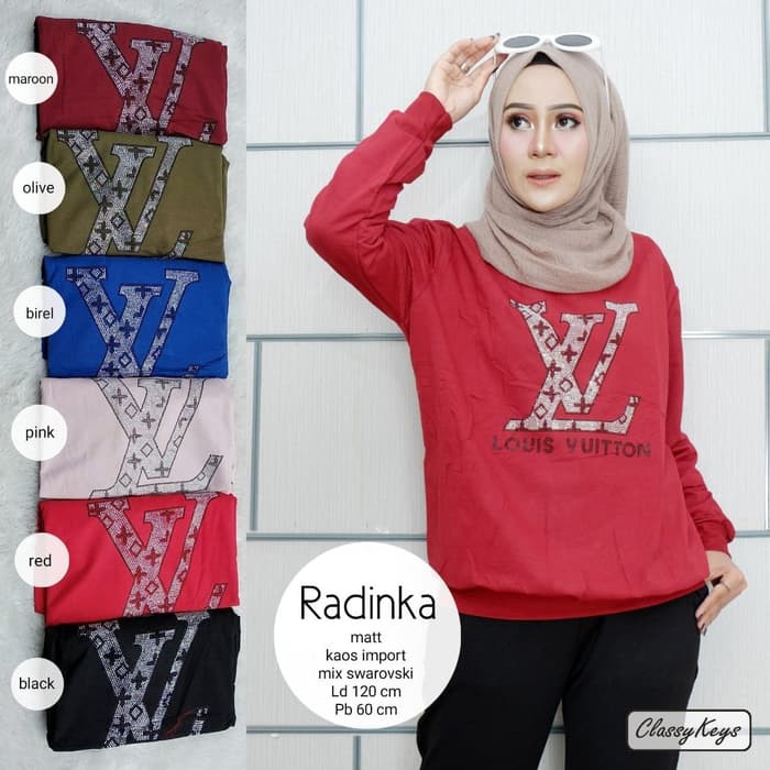 TRENDY Pakaian wanita muslim syari setelan ramadhan lebaran kaos radinka remaja muslim modern unik m