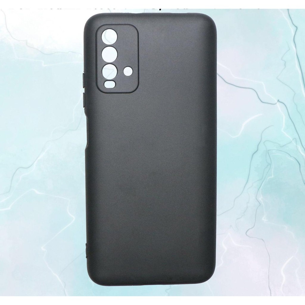 SoftCase Macaron Black Redmi 9A 9C 9T TPU Full Black Protection Camera Non Slip