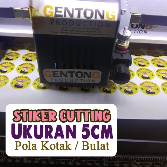 stiker label ukuran 5 cm cutting bulat / kotak sudah potong untuk label makanan minuman skincare kosmetik stiker komunitas stiker sound sistem MURAH