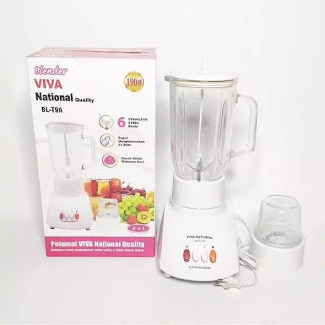 [ BLENDER KACA ] Blender Viva National / Omega Blender Jus Kaca 6 Mata Pisau New